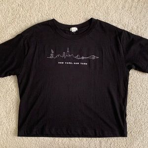 garage - cropped and embroidered tee